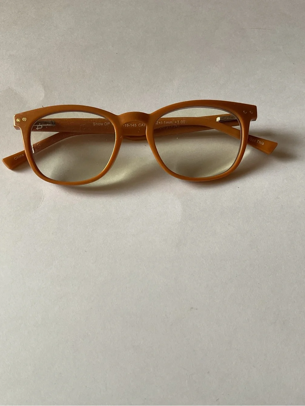 PRIVE REVAUX THE SHOW OFF READING GLASSES BLUE LIGHT BLOCKING TOFFEE +3.00 NEW